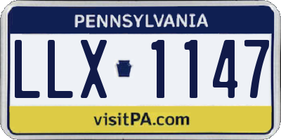PA license plate LLX1147