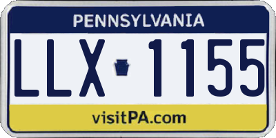PA license plate LLX1155