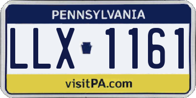 PA license plate LLX1161
