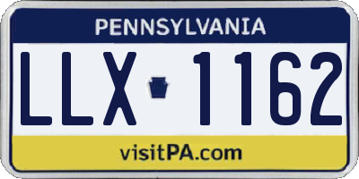PA license plate LLX1162