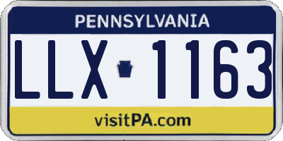 PA license plate LLX1163