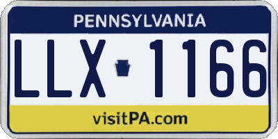 PA license plate LLX1166