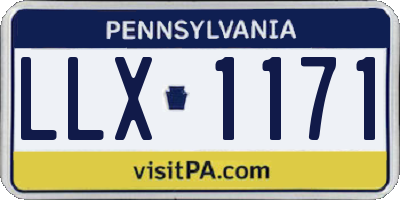 PA license plate LLX1171