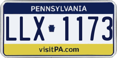 PA license plate LLX1173