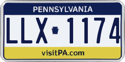 PA license plate LLX1174
