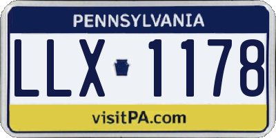 PA license plate LLX1178
