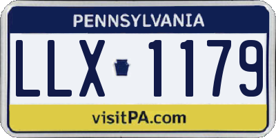 PA license plate LLX1179