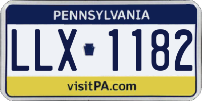PA license plate LLX1182