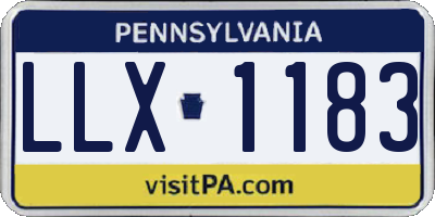 PA license plate LLX1183