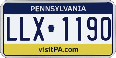 PA license plate LLX1190