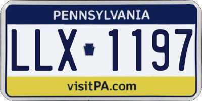 PA license plate LLX1197