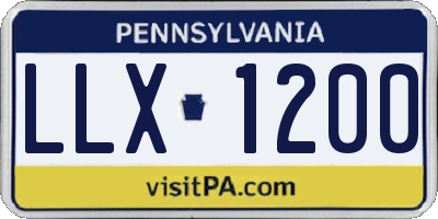 PA license plate LLX1200