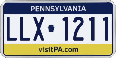 PA license plate LLX1211