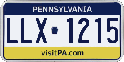 PA license plate LLX1215