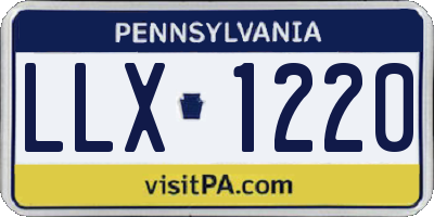 PA license plate LLX1220