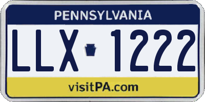 PA license plate LLX1222