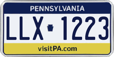 PA license plate LLX1223