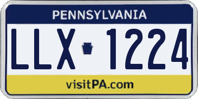 PA license plate LLX1224