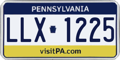 PA license plate LLX1225