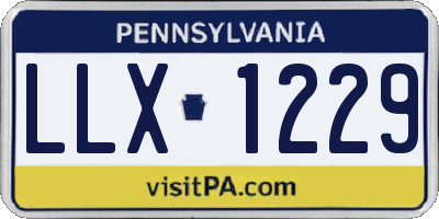 PA license plate LLX1229
