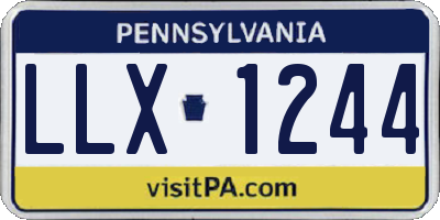 PA license plate LLX1244