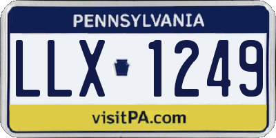PA license plate LLX1249