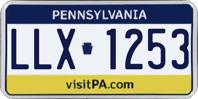 PA license plate LLX1253