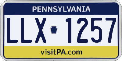 PA license plate LLX1257