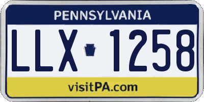 PA license plate LLX1258