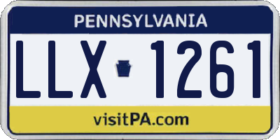 PA license plate LLX1261