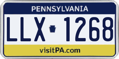PA license plate LLX1268