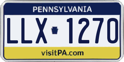 PA license plate LLX1270