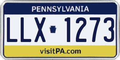 PA license plate LLX1273