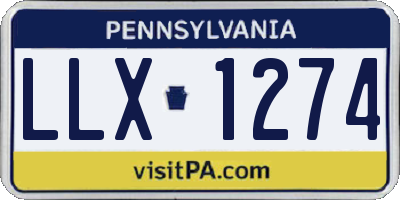 PA license plate LLX1274