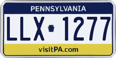 PA license plate LLX1277