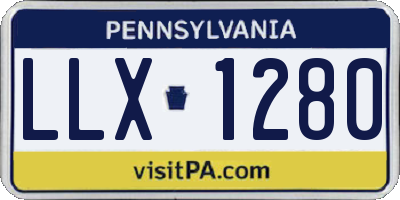 PA license plate LLX1280