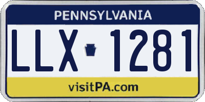 PA license plate LLX1281