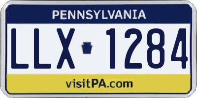 PA license plate LLX1284