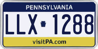 PA license plate LLX1288