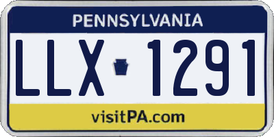 PA license plate LLX1291