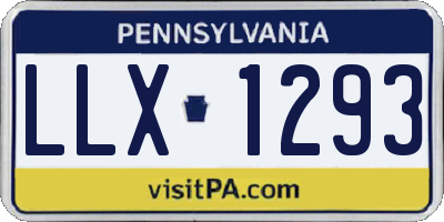 PA license plate LLX1293