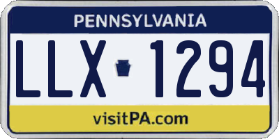 PA license plate LLX1294