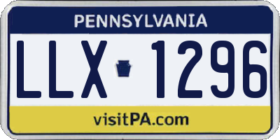 PA license plate LLX1296