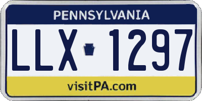 PA license plate LLX1297