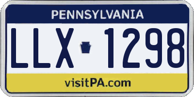 PA license plate LLX1298