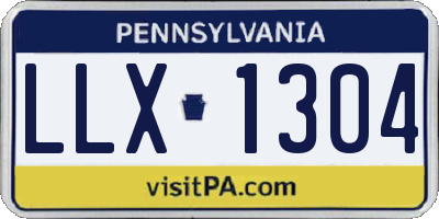 PA license plate LLX1304