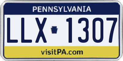 PA license plate LLX1307