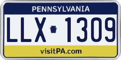 PA license plate LLX1309