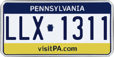 PA license plate LLX1311