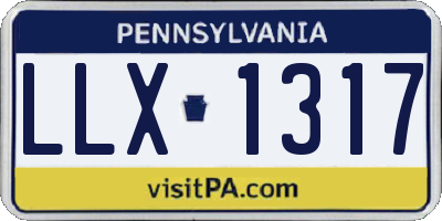 PA license plate LLX1317